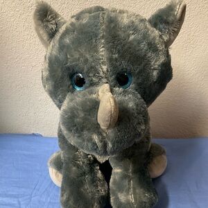 Gray Plush Rhinoceros Stuffed Animals Plush Toys Rhino Stuffies Plushies BJ Toy